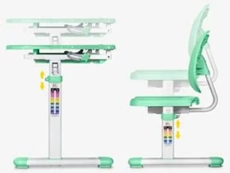 Парта детская Evo-kids Evo-06 Plus со стулом Green/Зеленый - Фото 1