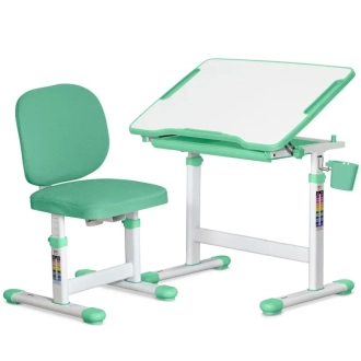 Парта детская Evo-kids Evo-06 Plus со стулом Green/Зеленый - Фото 2