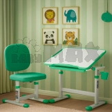 Парта детская Evo-kids Evo-06 Plus со стулом Green/Зеленый