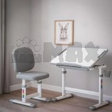 Парта детская Evo-kids Evo-06 Plus со стулом Grey/Серый