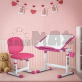 Парта детская Evo-kids Evo-06 Plus со стулом Pink/Розовый