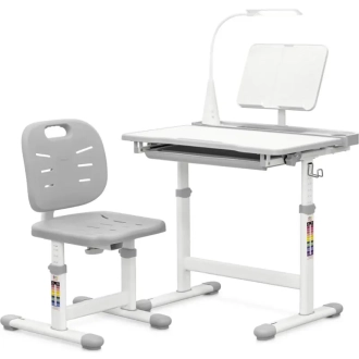 Парта детская Evo-kids Evo-17 G Ergo со стулом Grey/Серый - Фото 3