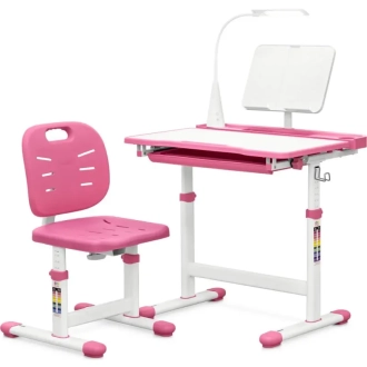 Парта детская Evo-kids Evo-17 PN Ergo со стулом Pink/Розовый - Фото 4