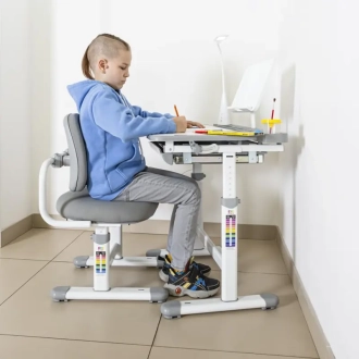 Парта детская Evo-kids BD-23 G со стулом Grey/Серый - Фото 2