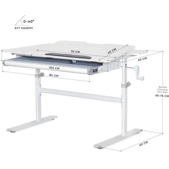 Парта детская Evo-kids TH-220 Grey/Серый - Фото 1