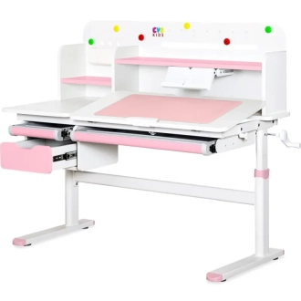 Парта дитяча Evo-kids TH-360 Plus White Pink/Рожевий - Фото 1