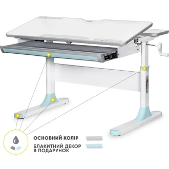 Парта детская Mealux Edmonton Multicolor BL Lite Голубой - Фото 1