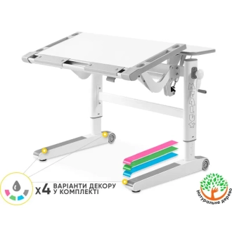 Парта детская Mealux Ergowood L Multicolor W Белый - Фото 2