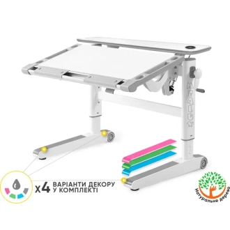 Парта детская Mealux Ergowood L Multicolor W Energy Белый - Фото 1