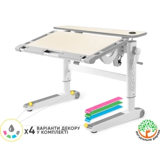 Парта детская Mealux Ergowood M Multicolor TG Energy Белый - Фото 1