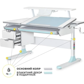 Парта детская Mealux Hamilton Multicolor BL S-50 Голубой - Фото 1