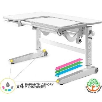 Парта детская Mealux Kingwood Multicolor W Белый - Фото 1