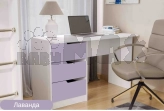 Стол письменный Viorina DEKO BED-ROOM 3 Белый/лавандовый