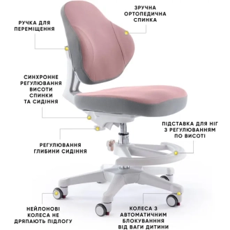 Кресло детское Evo-kids Mio Classic DP Розовый - Фото 3