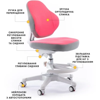 Кресло детское Evo-kids Mio Classic Pink/Розовый - Фото 1
