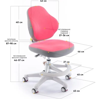 Кресло детское Evo-kids Mio Classic Pink/Розовый - Фото 2