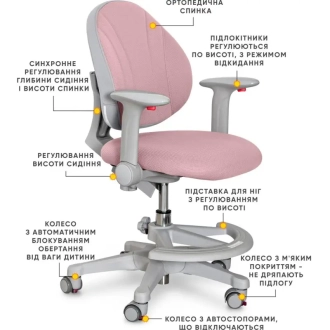 Кресло детское Evo-kids Mio DP Розовый - Фото 1