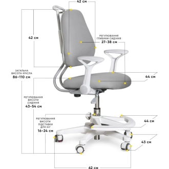 Крісло дитяче Evo-kids Mio Ergo Grey/Сірий - Фото 1