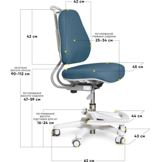 Кресло детское Evo-kids Mio Ergo Lite Dark blue/Голубой - Фото 3