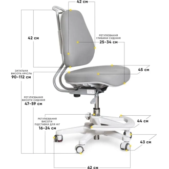 Крісло дитяче Evo-kids Mio Ergo Lite Grey/Сірий - Фото 1