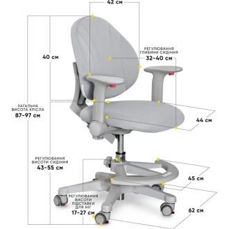 Крісло дитяче Evo-kids Mio G Сірий - Фото 1