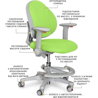 Кресло детское Evo-kids  Mio KZ Салатовый - Фото 2