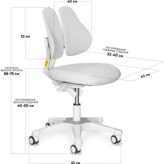 Крісло дитяче Evo-kids Mio Lite Grey/Сірий - Фото 1