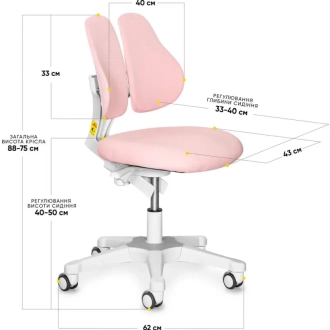 Кресло детское Evo-kids Mio Lite Pink/Розовый - Фото 2