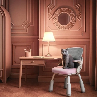 Кресло детское Mealux Neo Air Static Pink Grey/Серо-розовый - Фото 2