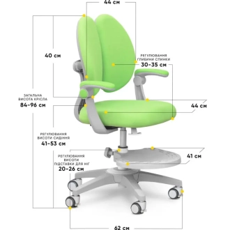 Кресло детское Mealux Sprint Duo Green/Салатовый - Фото 1