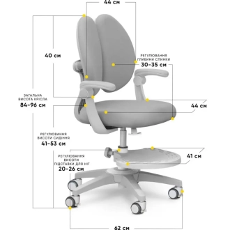 Кресло детское Mealux Sprint Duo Grey/Серый - Фото 1