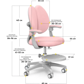 Крісло дитяче Mealux Sprint Duo Pink/Рожевий - Фото 1