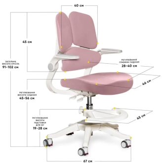 Кресло детское Mealux Trident Dark Pink/Розовый - Фото 1