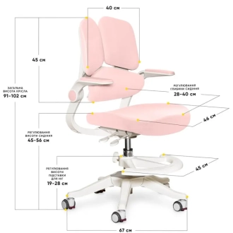 Кресло детское Mealux Trident Pink/Розовый - Фото 1