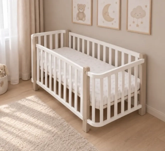 Комплект меблів Babymax Престиж New Ліжечко трансформер і Комод-90 Білий/кашемір - Фото 2