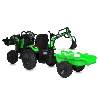 Електромобиль трактор Bambi Racer M 4847EBLR-5(24V) Черно-зеленый - Фото 4