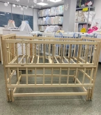 Детская кроватка без ящика, с  маятником, Граб - Эко Жасмин 1 (Натуральный)