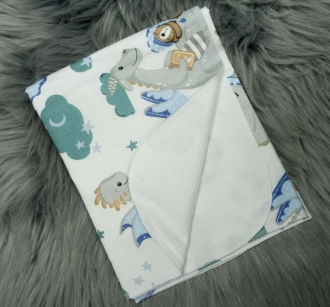 Непромокаюча пелюшка, Матросики, Динозаврики, 100х80 см - Фото 1