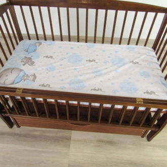 Комплект сменного белья, 120х90 см - Ведмедик Слоник (Голубой) - Фото 1
