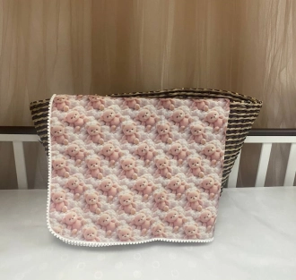 Плед M&Ababy Игрушки 80×100 см, муслин Белый - Фото 1