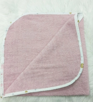 Уголок после купания Mexs 80×75 см, махра Розовый - Фото 1