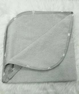 Уголок после купания Mexs 80×75 см, махра Серый - Фото 1