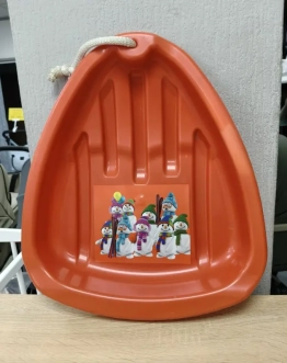 Санки-тарелка для горки Метр+ Small Желтый/Красный - Фото 1