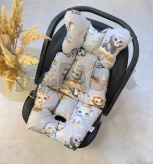 Матрас в прогулочную коляску Panda С животными Серый