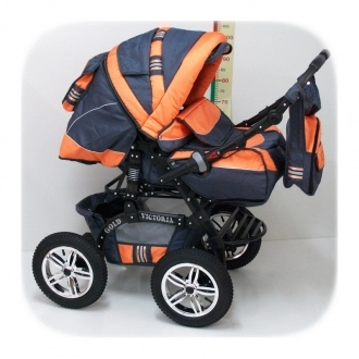 коляска серо оранжевая