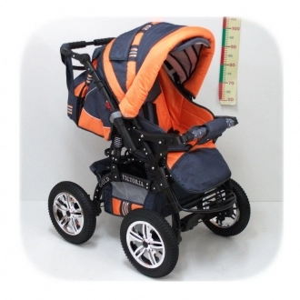 серо оранжевая коляска