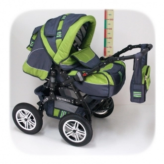 Серо-салатовая коляска