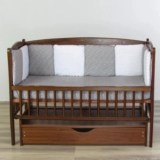 Комплект постельный Ведмедик Звездопад 6 предметов, плюш Серый - Фото 2