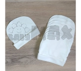 Шапочка без завязок Ярослав 62р, хлопок Молочный