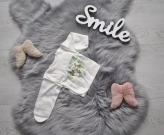 Распашонка с длинным рукавом Малена, Бежевая с принтом, 62р